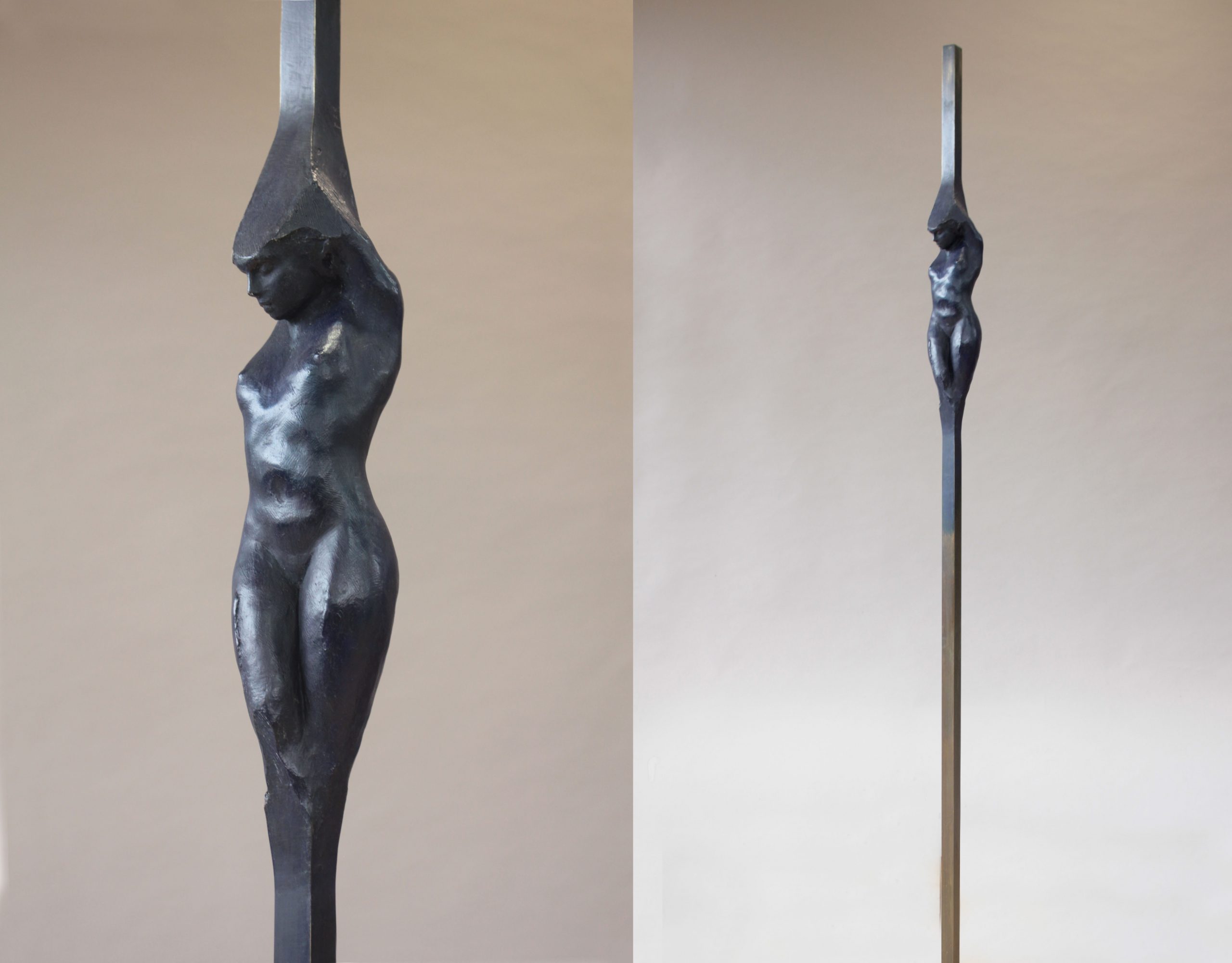 "Cariátide" | 190x011x011 cm | Bronze