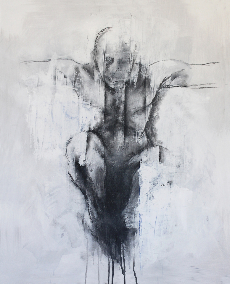"Sem Título" | 100x080 cm | Grafite, carvão e acrílico