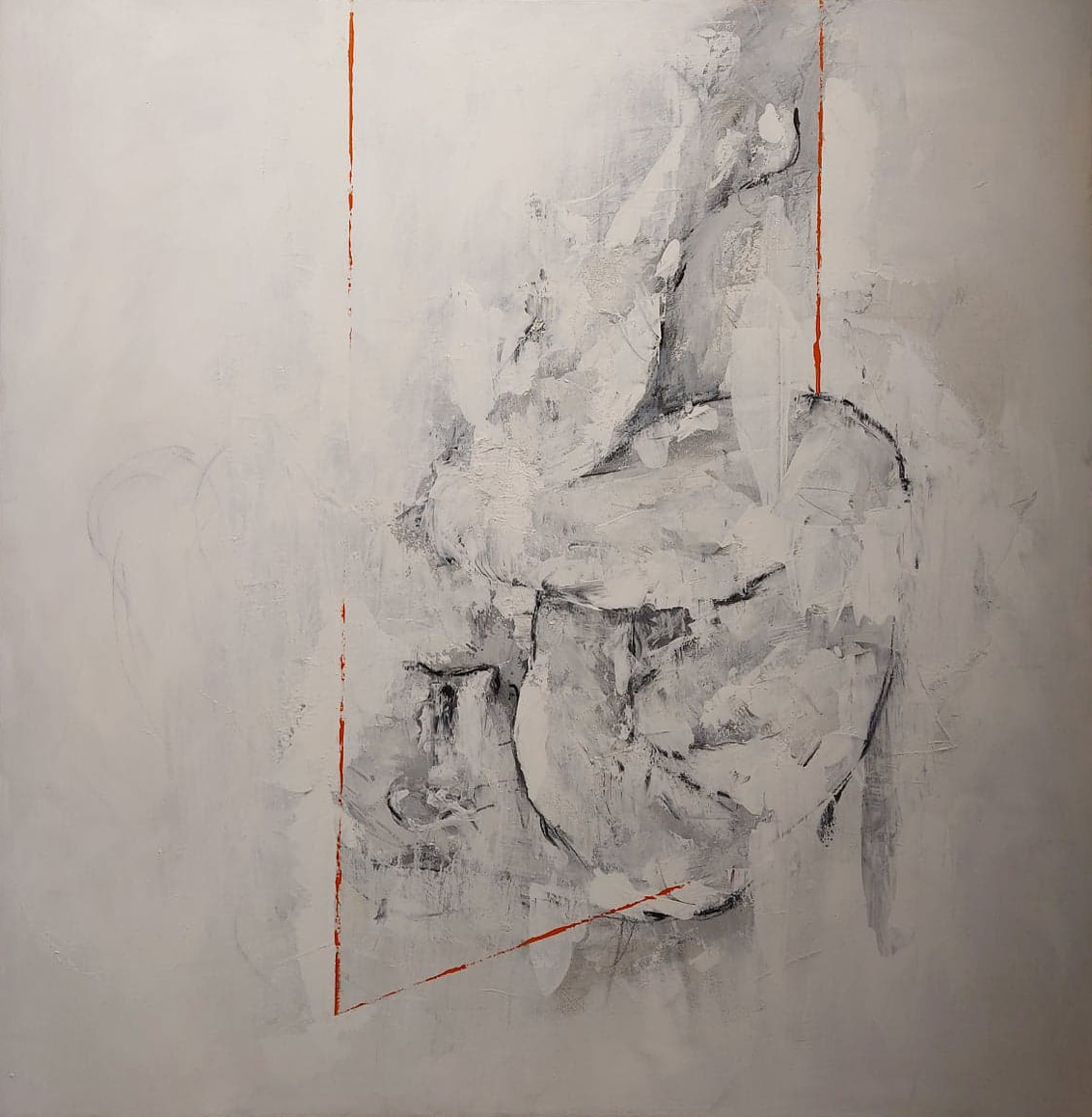 "Untitled" | 100x100 cm | Graphite, charcoal and acrylic